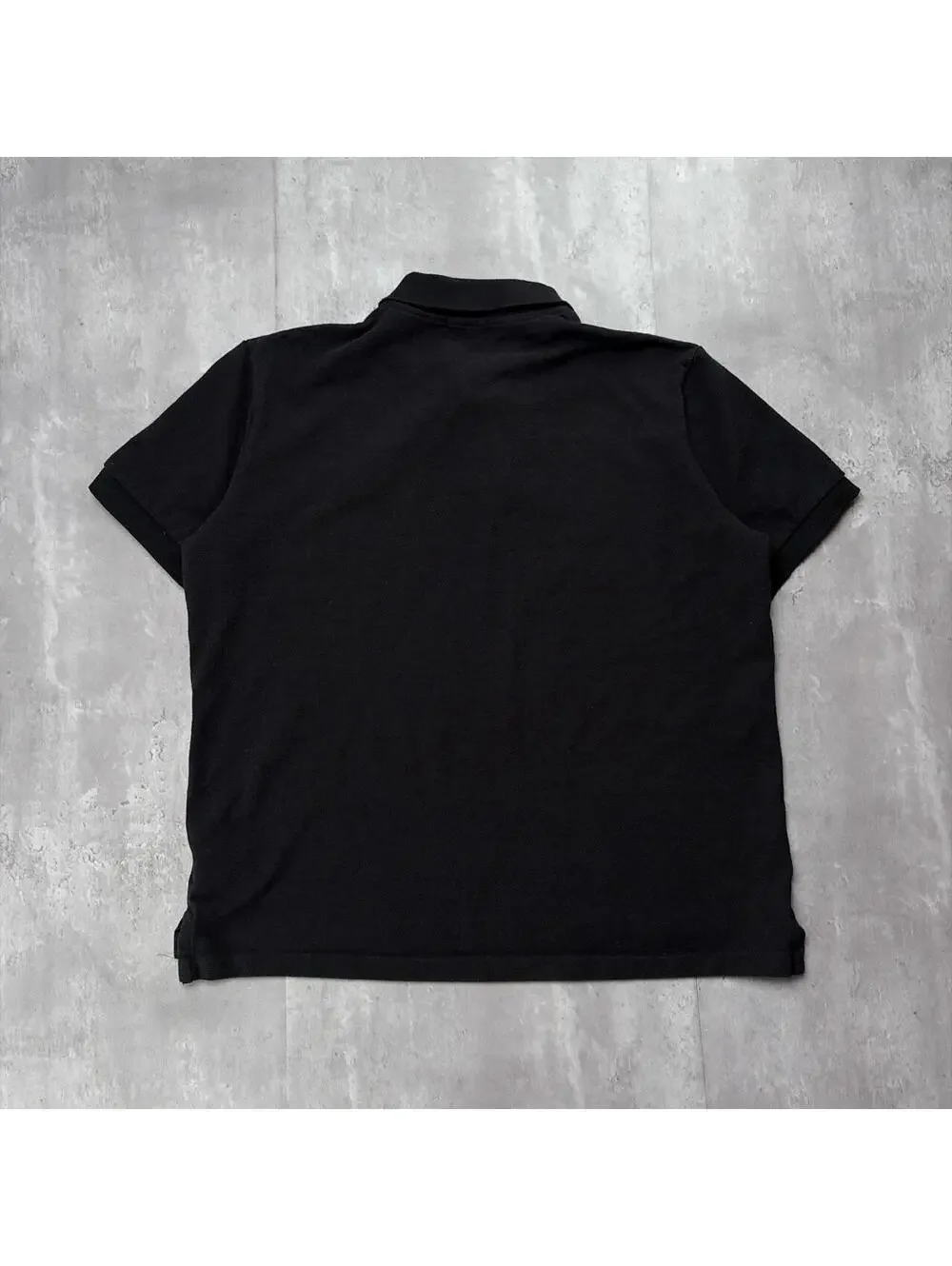 Y2K Black Polo Ralph Lauren Grunge Skater Polo Shirt